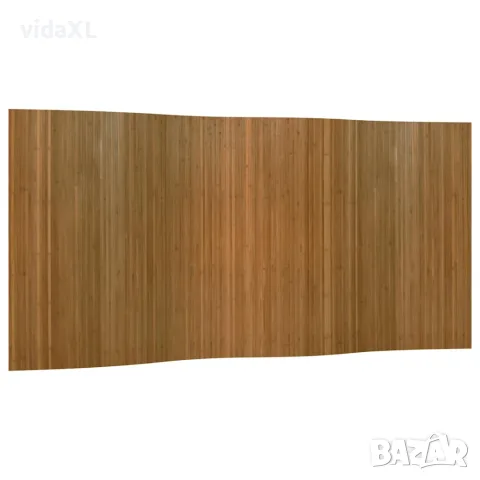 vidaXL Преграда за стая, кафяв, ширина 400 см, височина 165 см, бамбук, снимка 1 - Паравани - 56147372
