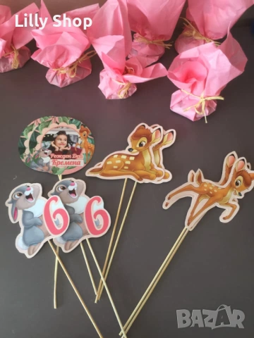 Покани, банер за рожден ден, украса Бамби / Bambie, снимка 10 - Покани - 53176946