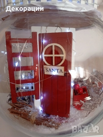 нова коледна украса стъклен светещ снежен човек , снимка 2 - Декорация за дома - 52415837