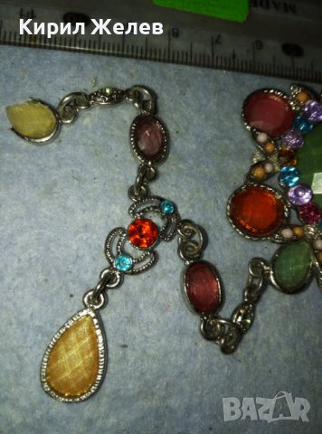 ПРЕКРАСНА ФЛОРАЛНА СРЕБРИСТА КРИСТАЛНА ВИНТИДЖ БРОШКА - ПЕНДАНТ 26588, снимка 14 - Други - 42082403