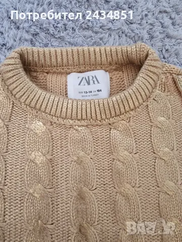 Златен пуловер ZARA, снимка 3 - Детски пуловери и жилетки - 50277648