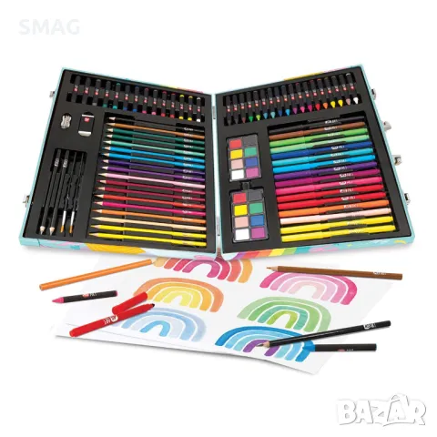 Луксозна дървена кутия за рисуване на еднорог със 100 аксесоара S_1227944, снимка 3 - Рисуване и оцветяване - 49256085