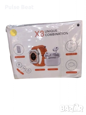 Комплект 8 в 1 с X8 Smartwatch,безжични слушалки,зарядно,кабели,външна батерия, снимка 8 - Смарт часовници - 52045018