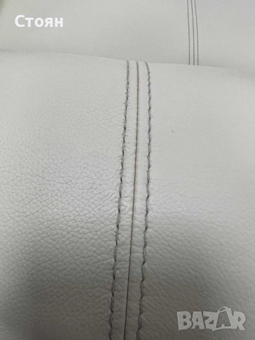 Кремав кожен диван двойка - 100 % естествена кожа, снимка 5 - Дивани и мека мебел - 39719759