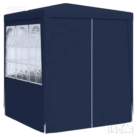 vidaXL Професионална парти шатра със стени 2x2 м синя 90 г/м², снимка 3 - Къмпинг мебели - 56147646