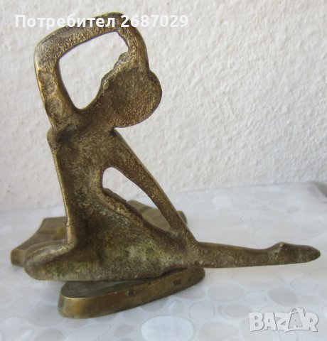 Балерина - пепелник, метал месинг бронз фигура статуетка, снимка 5 - Статуетки - 39489990