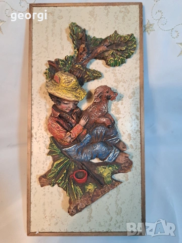 3D пано за стена "Момче с куче" 31/4, снимка 6 - Декорация за дома - 53056965