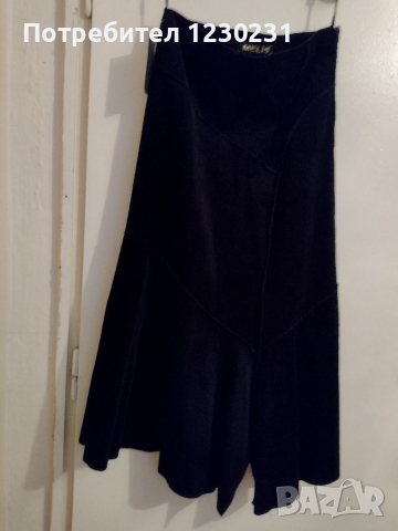 Нова цена 8 лв.Нова пола S размер, дълга, черна, кадифе, снимка 1