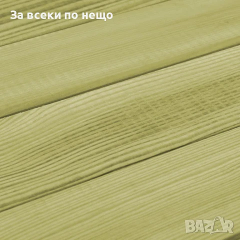 Маса за пикник с пейки, 90x90x58 см, импрегниран бор Код P947, снимка 6 - Маси - 51087571