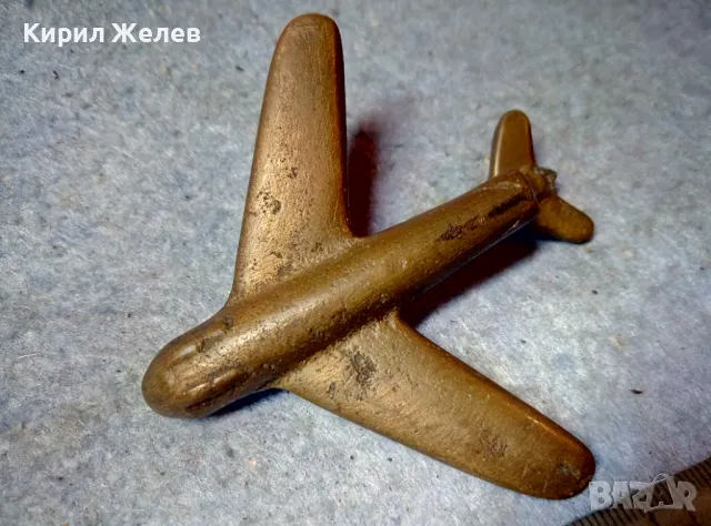 Старо МЕДНО САМОЛЕТЧЕ КОЛЕКЦИОНЕРСКА ФИГУРКА РЯДКО ТЕЖКО МАСИВНО РЪЧНА МАЙСТОРСКА ИЗРАБОТКА 47811, снимка 10 - Колекции - 47615964