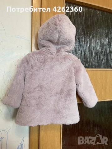 Уникално пухкаво якенце лилаво Contrast р-р 80, снимка 7 - Бебешки якета и елеци - 53654636