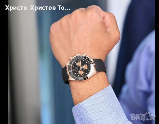 Promotion!!!Rolex Daytona Rose Gold 116515 Black Dial Oysterflex Rubber Band, снимка 2 - Мъжки - 53704654