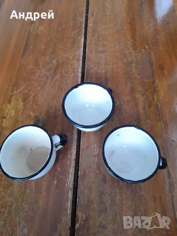 Старо емайлирано канче,канчета,чаши, снимка 3 - Други ценни предмети - 48798536