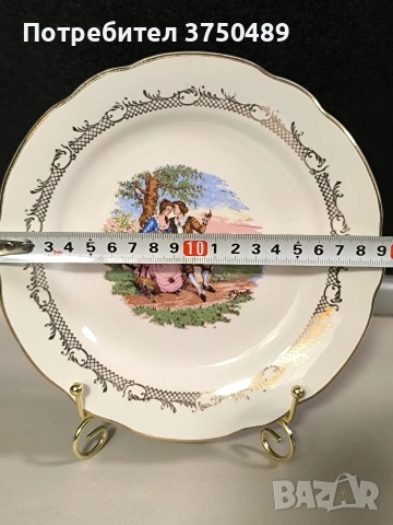 Френски винтидж чинии за торта ., снимка 3 - Антикварни и старинни предмети - 53144751