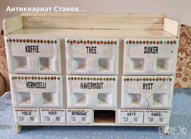 АНТИКВАРЕН КУХНЕНСКИ КОМПЛЕКТ „VICTORIA“ – CZECHOSLOVAKIA (1918–1939) 