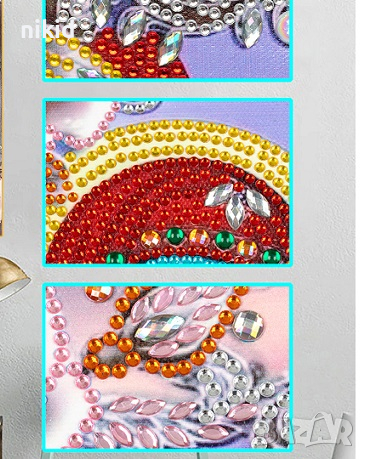  Икона Богородица Дева Мария 5D гоблен диамантен гоблен картина мозайка за направа по схема камъчета, снимка 2 - Гоблени - 36359677