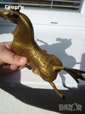 Бронзов кон-94, снимка 7 - Антикварни и старинни предмети - 53768275