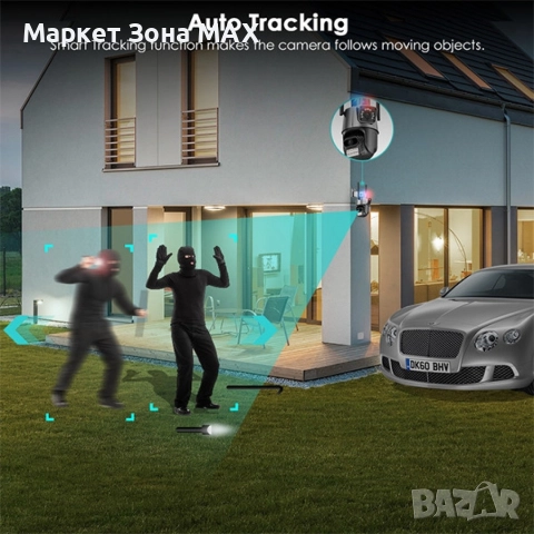 Ново ICSEE / XMEYE 6 Mpx. Двойна вътрешна/външна WIFI камера за наблюдение  , снимка 4 - IP камери - 52864228