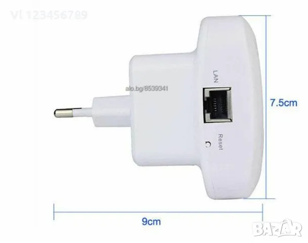 300 Mbps WiFi Repeater - повторител, снимка 4 - Други - 50064096