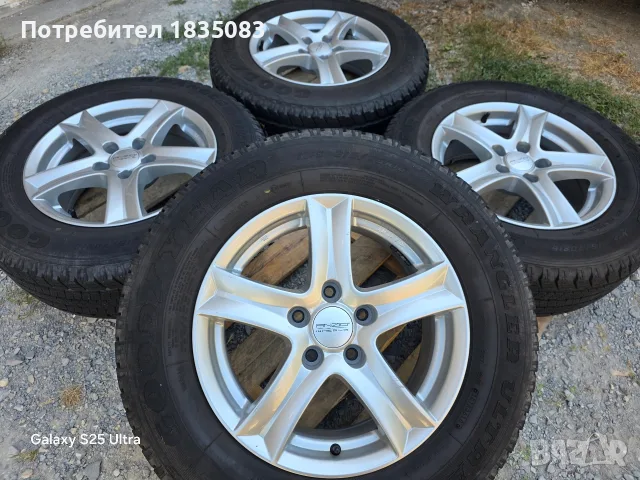 Лети джанти 16ки 5х115 Anzio + гуми 215/70/16 GoodYear