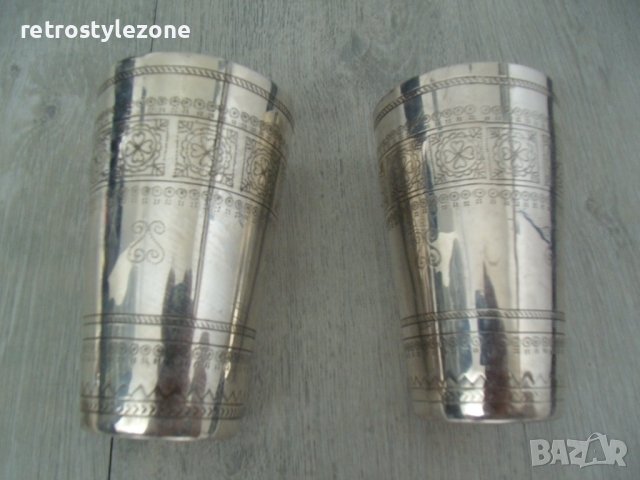 № 7096 две стари метални чаши - ZARA HOME   , снимка 2 - Други ценни предмети - 41948088