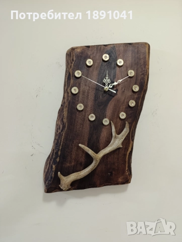 Подарък за ловец.Часовник от дърво. Ловен часовник.Стенен часовник 