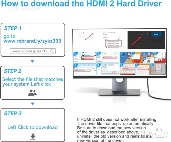 USB C докинг станция двоен монитор, 2 х HDMI, 6 IN 1, с 3 х USB 2.0, снимка 6 - Друга електроника - 49457628