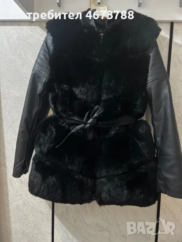 Черно пухено яке