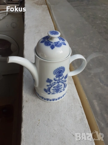 Чайник немски порцелан кобалт маркировка, снимка 3 - Антикварни и старинни предмети - 53388629