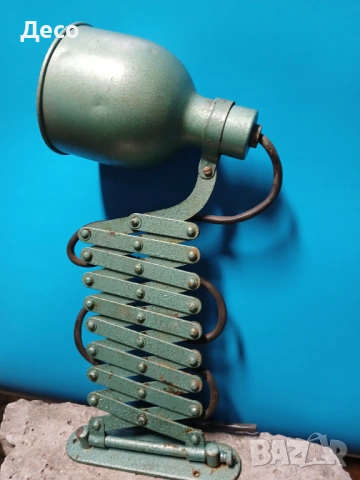 Стара индустриална настолна лампа., снимка 3 - Други ценни предмети - 53486787