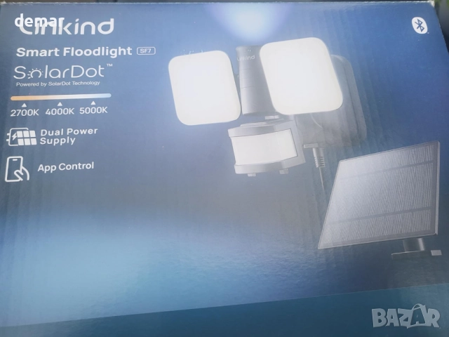 Соларна охранителна лампа Linkind,двойно захранване,сензор за движение, снимка 10 - Соларни лампи - 51718957