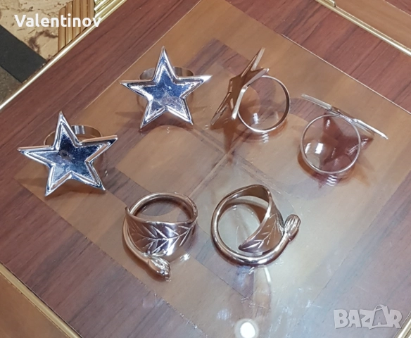Комплект от шест метални поставки за салфетки, снимка 3 - Други - 52548464