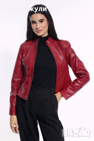 Кожено яке от естествена агнешка кожа, снимка 10 - Якета - 51431957