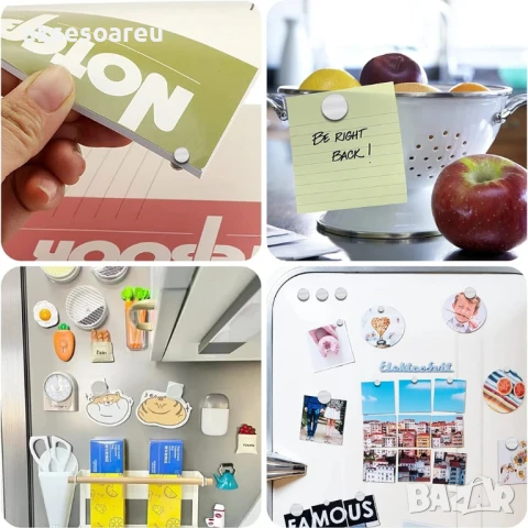 10 бр. Супер силни нови неодимови дискови малки 10 х 3 мм. мощни магнити за хладилник и офис магнит, снимка 3 - Други инструменти - 50523210