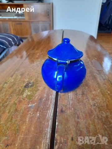 Стар емайлиран чайник #83, снимка 4 - Други ценни предмети - 52239708