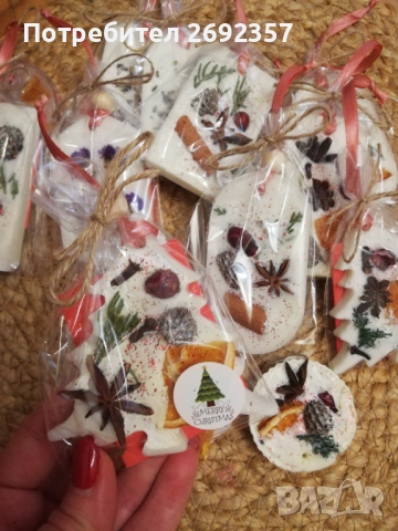 Коледни бурканчета, торбички с подправки и восъчни ароматизатори , снимка 3 - Други - 52411057