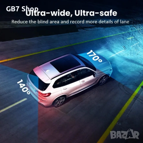  9.66″ Смарт Огледало с 4K Видеорегистратор, Задна Камера 1080p, GPS Навигация, CarPlay/Android, снимка 9 - Аксесоари и консумативи - 52741288