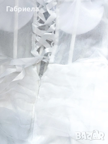 Нова официална къса рокля в бяло, снимка 5 - Рокли - 53575542