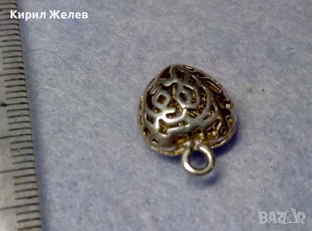 ПОСРЕБРЕН РОМАНТИЧЕН АЖУРЕН АРТ НУВО СТИЛ МЕДАЛЬОН СЪРЧИЦЕ от БЛАГОРОДНА СТОМАНА 24948, снимка 2 - Колиета, медальони, синджири - 50530734