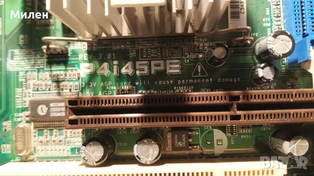 Дънна платка socket 478 Asrock P4i45PE, снимка 2 - Дънни платки - 56240692