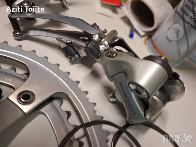 vintage groupset shimano 105 series 1051, снимка 8 - Части за велосипеди - 53017422