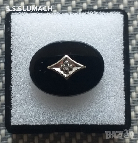 Черен оникс /плочка за мъжки пръстен, снимка 2 - Пръстени - 42862034