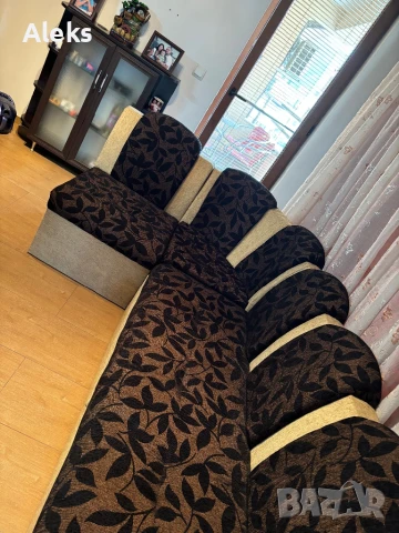 Ъглов растегателен диван, снимка 1