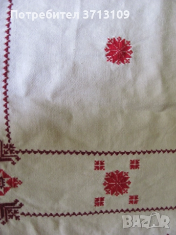 Голяма покривка за маса, ръчна бродерия, шевици, 180х140см., снимка 4 - Антикварни и старинни предмети - 51837738