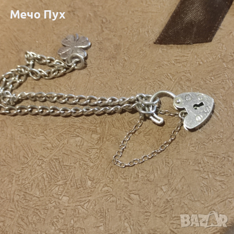 Сребърна гривна (259), снимка 3 - Гривни - 44829264