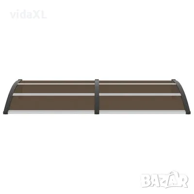 vidaXL Навес за врата, черен, 200x100 см, PC(SKU:45635), снимка 2 - Други - 48572188