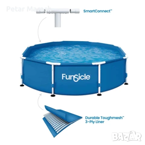 Сглобяем басейн Ø366 x 76 см – комплект с филтър и помпа, снимка 3 - Басейни и аксесоари - 50960818