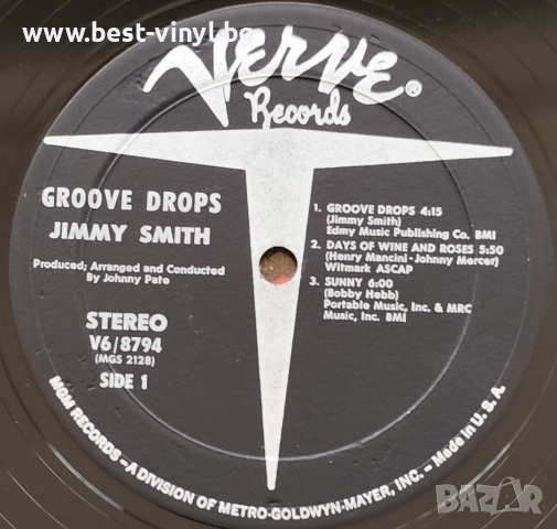 Грамофонна Плоча (Jimmy Smith - Groove Drops), снимка 3 - Грамофонни плочи - 52157460