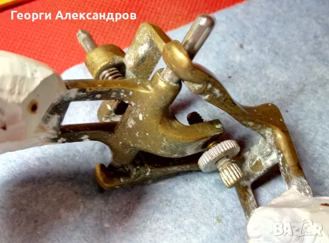 Стар ДЕНТАЛЕН МЕСИНГОВ ОКЛУДАТОР АРТИКУЛАТОР с ВИНТ, снимка 6 - Антикварни и старинни предмети - 49235748