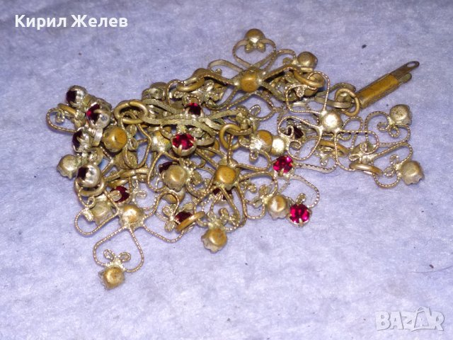 СТАРИННА БРОНЗОВА ПОСРЕБРЕНА АРТ НУВО ОГЪРЛИЦА с ФАСЕТИРАН ГРАНАТ РЪЧНА ФИЛИГРАННА ИЗРАБОТКА 38456, снимка 14 - Антикварни и старинни предмети - 41395958